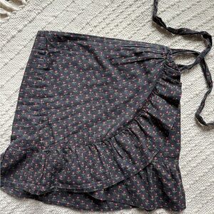 Sezane Organic Cotton Camila Wrap Mini Skirt - EU size 36